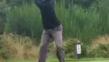 Chris pre diagnosis playing golf