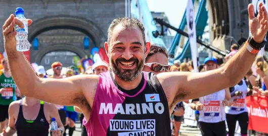 Mario running the London Marathon