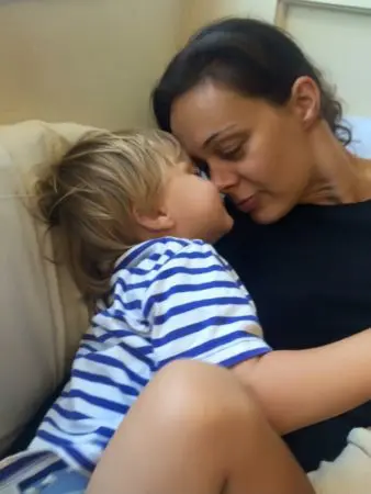 Seb with his mum Natasha