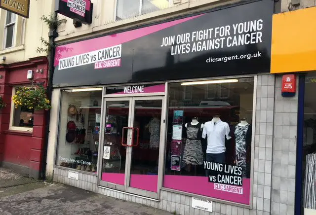 CLIC Sargent's Shirley charity shop in Southampton