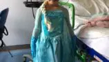 Imogen dressing up as Elsa from the film Frozen