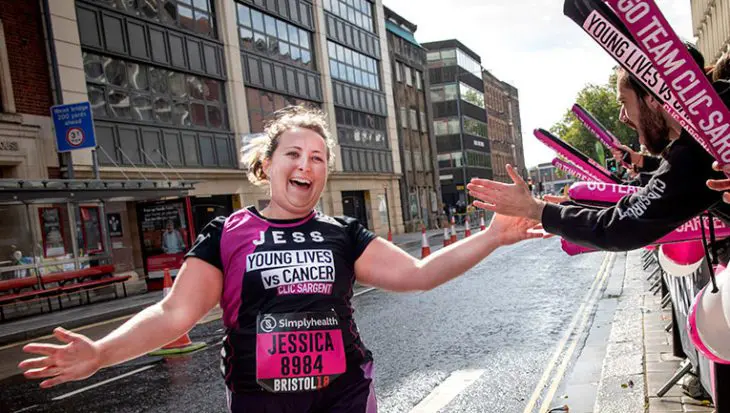 A runner at the Bristol 10k