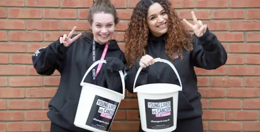 CLIC Sargent volunteers raising money with a bucket collection