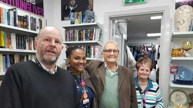 CLIC Sargent founder Bob Woodward (second from the right)