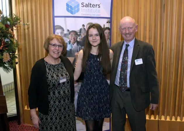 Sara at Salters Institute prize giving for her top Biology A Level results