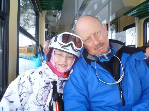 Sara on a skiing holiday, right before diagnosis