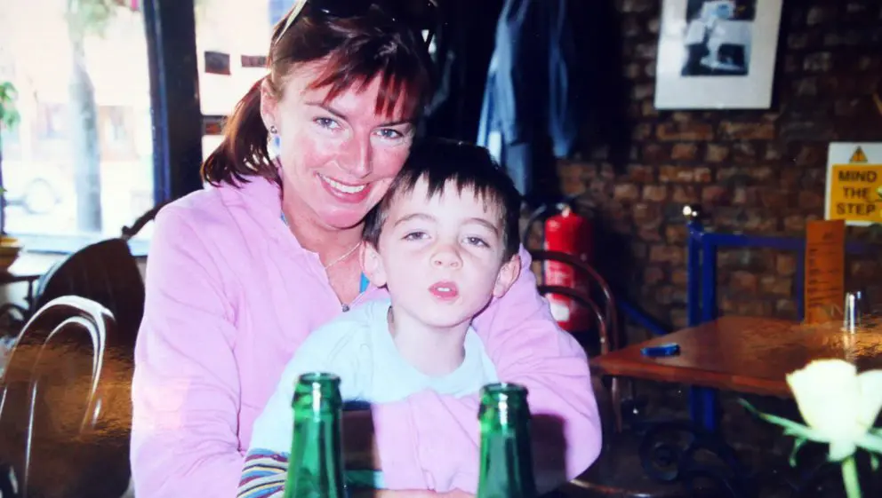 Doon and her son Louis, who we supported when he had leukaemia.