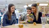 Albie, five, helped develop the new Morrisons Candyfloss and apple flavour ice cream