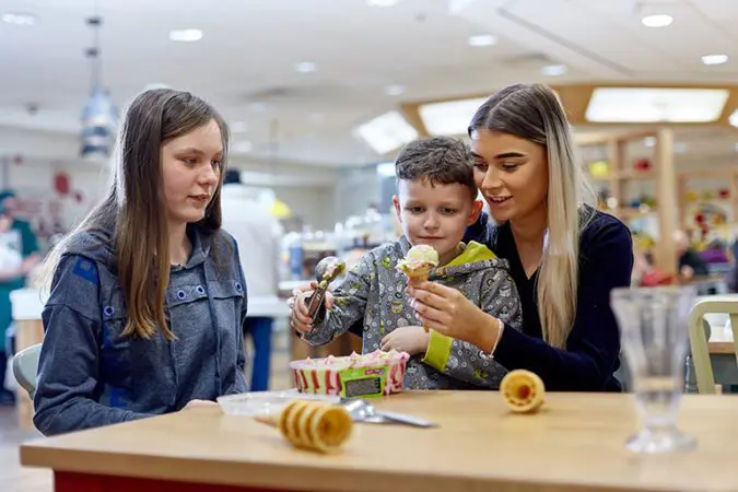 Albie, five, helped develop the new Morrisons Candyfloss and apple flavour ice cream