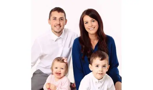 Jody with her partner Andy and their two children Lilly and Marshall.