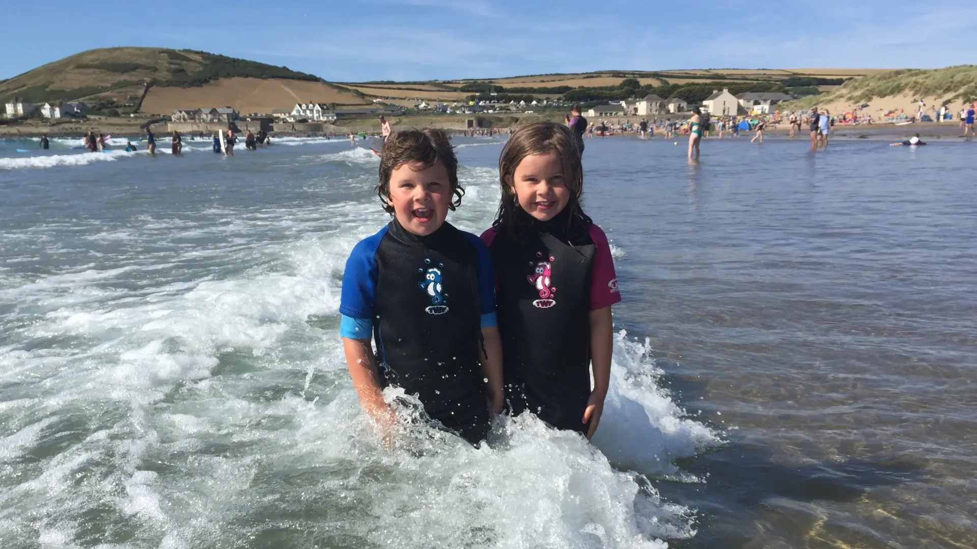 Elsa and her twin Charlotte. When Elsa was diagnosed with cancer, it was the first time the twins were separated.