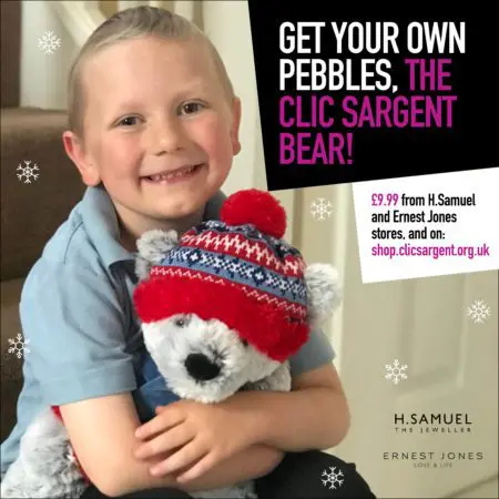 Bilbo and his CLIC Sargent bear Pebbles