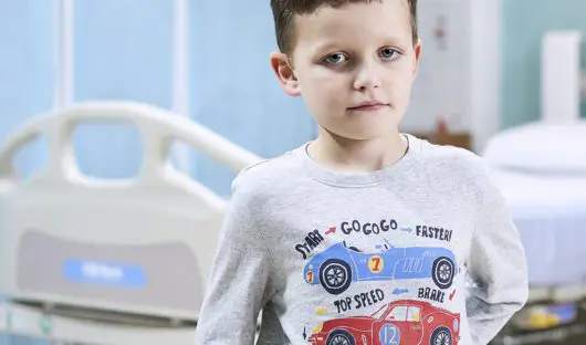 Boy in hospital