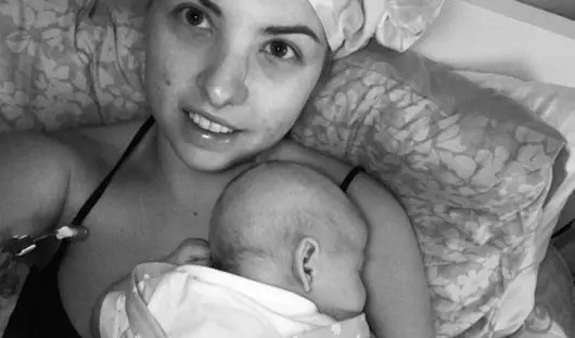 Poppy during treatment with daughter Arabella