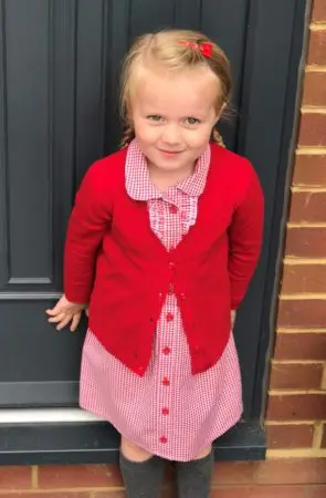 Evie starting school just five weeks before her diagnosis