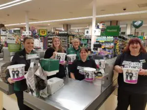 Morrisons colleagues fundraising in stores throughout the partnership