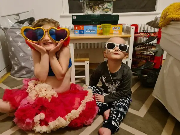 two young children in fancy dress