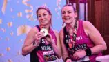 Young Lives vs Cancer London Marathon runners with their medals