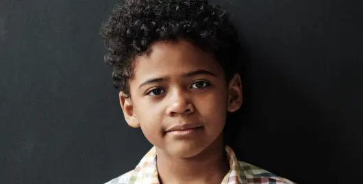 Boy looking at camera