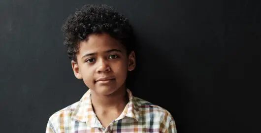 Boy looking at camera