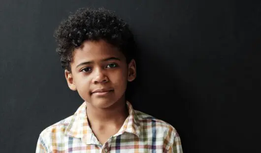 Boy looking at camera