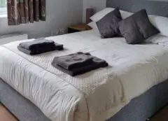 A double bed in a Young Lives vs Cancer Homes from Home, accommodation near to cancer treatment centre