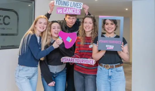 Photo showing members of the Young Lives vs Cancer voice board