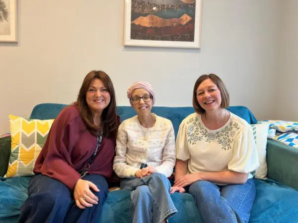 A photographer of Cheryl, the Accommodation Manager at Jack’s House, alongside Olivia and her mum Karen, who were staying in the Home and filmed as part of the programme