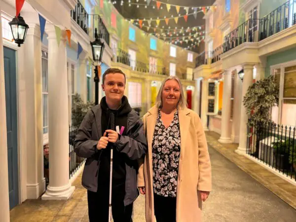A photograph of 17 year old Jack with his nan Elaine at the Paddington Experience during his One Big Thank You surprise
