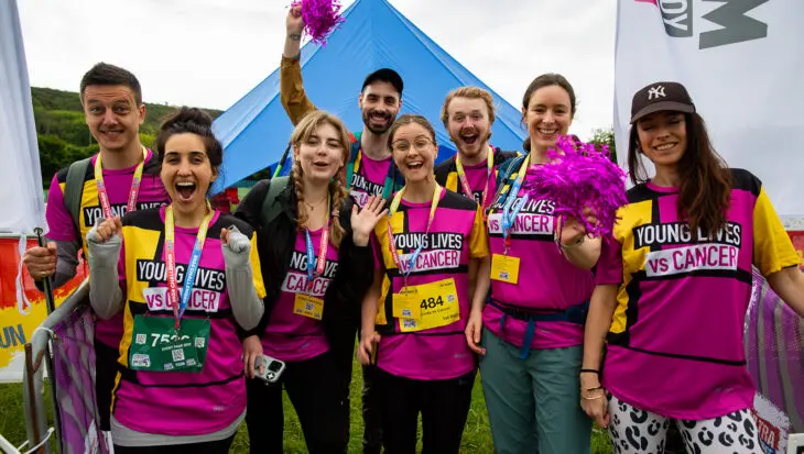 Group of supporters taking part in an Ultra Challenge