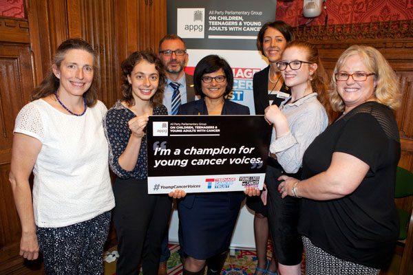 Members of the All Party Parliamentary Group on Children, Teenagers and Young Adults with Cancer (APPG CTYAC)