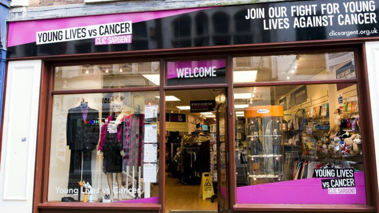 CLIC Sargent Barnstaple charity shop
