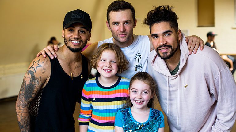 Singer Aston Merrygold, McFly's Harry Judd and Olympic gymnast Louis Smith supported our Cancer Costs campaign as part of Childhood Cancer Awareness Month