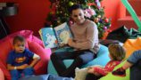 Children's television presenter Ben Cajee met children supported by CLIC Sargent