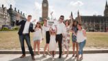 Televsion presenter Jake Humphrey joined CLIC Sargent staff and supporters to hand in our Cancer Cancer petition to Downing Street, calling for greater financial support for young cancer patients and their families