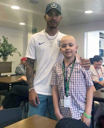 Racing driver Lewis Hamilton supported CLIC Sargent at a Charity Day held by BGC Partners, a global brokerage company