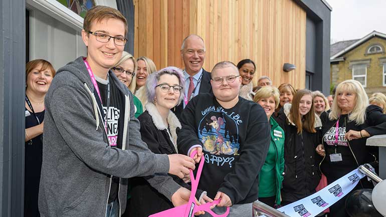 Ryan, a young person, helped to open Jean's House, our new Home from Home in Southampton