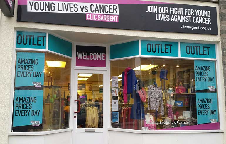 CLIC Sargent's Staple Hill charity shop in Bristol