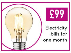 £99 could pay electricity bills for one month