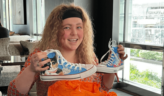 Tabitha with her Supershoes